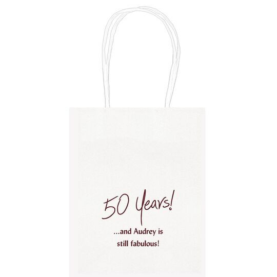 Fun 50 Years Mini Twisted Handled Bags